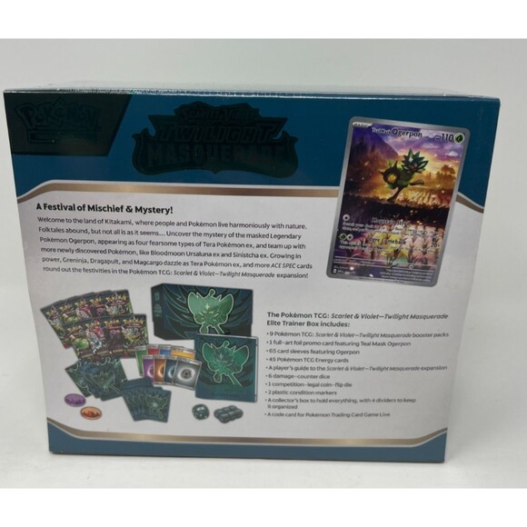 Pokemon TCG Scarlet & Violet Twilight Masquerade Elite Trainer Box ETB New - Picture 3 of 8